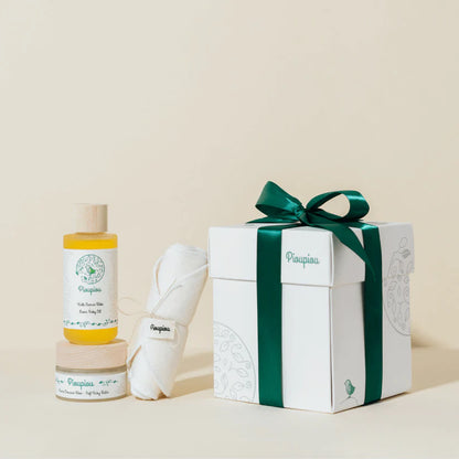 Pioupiou - Coffret Les Essentiels (Huile Maman Bébé | Baume Douceur | Lingettes en Coton Bio) 🎁👶