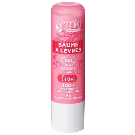 MKL GREEN NATURE - Baume à lèvres cerise bio (4g) - Nourrissez vos lèvres naturellement ! 🍒💖