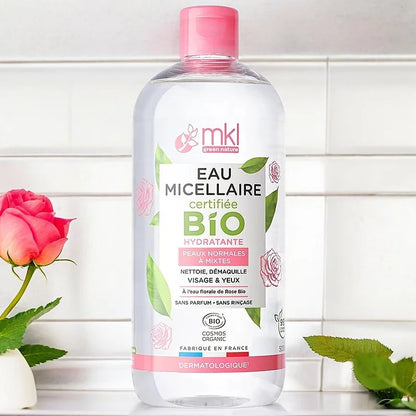 MKL GREEN NATURE - Eau Micellaire Hydratante avec Hydrolat de Rose Bio - Rafraîchissez Votre Peau Naturellement ! 🌹💦