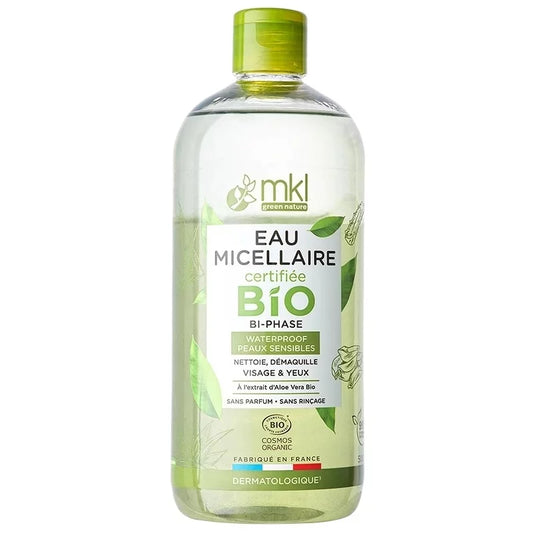 MKL GREEN NATURE - Eau Micellaire Waterproof Bi-Phase à l'Aloe Vera (200ml) - Rafraîchissez & Hydratez Votre Peau ! 🌊💧