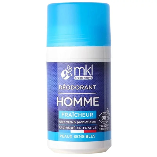 MKL GREEN NATURE - Déodorant Rouleau pour Homme Fraîcheur (50 ml) - Restez Frais Toute la Journée ! 🌿💪