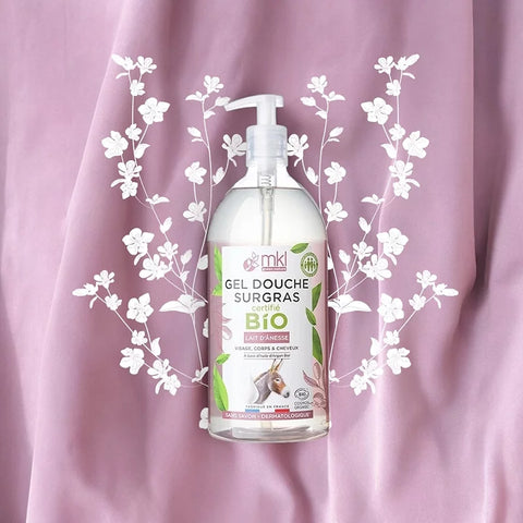 MKL GREEN NATURE - Gel Douche Au Lait D'Ânesse Bio (1L) - Hydratation Luxueuse De La Peau 🧴✨