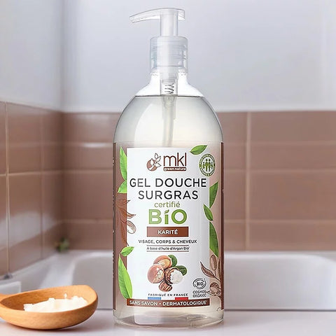 MKL GREEN NATURE - Gel Douche au Beurre de Karité Bio (200ml) - Chouchoutez Votre Peau Naturellement ! 🌿🧴