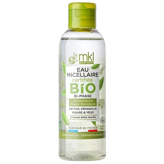 MKL GREEN NATURE - Eau Micellaire Waterproof Bi-Phase avec Aloe Vera (500ml) - Rafraîchir & Nettoyer Naturellement ! 🌿💧