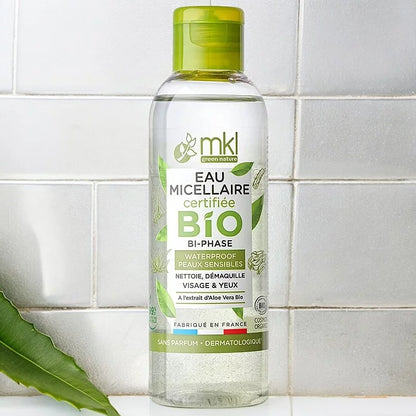 MKL GREEN NATURE - Bi-Phase Waterproof Micellaire Water met Aloë Vera (500ml) - Verfris & Reinig Natuurlijk! 🌿💧