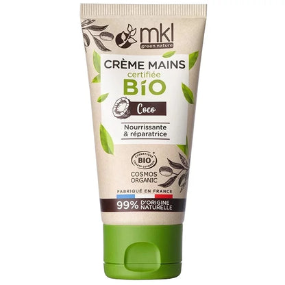 MKL GREEN NATURE - Crème pour les mains nourrissante et réparatrice à la noix de coco biologique (50ml) - Revitalizez vos mains ! 🌿👐