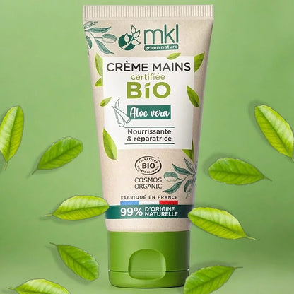 MKL GREEN NATURE - Voedende & Herstellende Handcrème met Biologische Aloë Vera (50ml) - Hydrateer & Verwenn uw Handen! 🌿👐