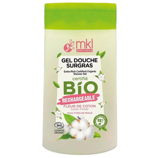 MKL GREEN NATURE - Gel Douche à Fleurs de Coton Organique (200ml) - Rafraîchissez & Rajeunissez Votre Peau ! 🌸💧