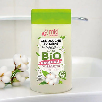 MKL GREEN NATURE - Biologisch Katoen Bloem Douchegel (200ml) - Verfris & Vernieuw Je Huid! 🌸💧