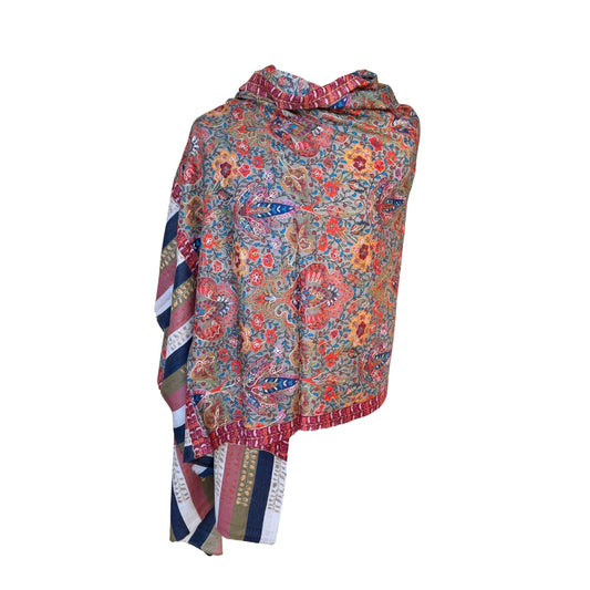 AISHITERU - Elowyn Embroidered Cashmere Shawl - Timeless Colorful Heritage 🌺✨
