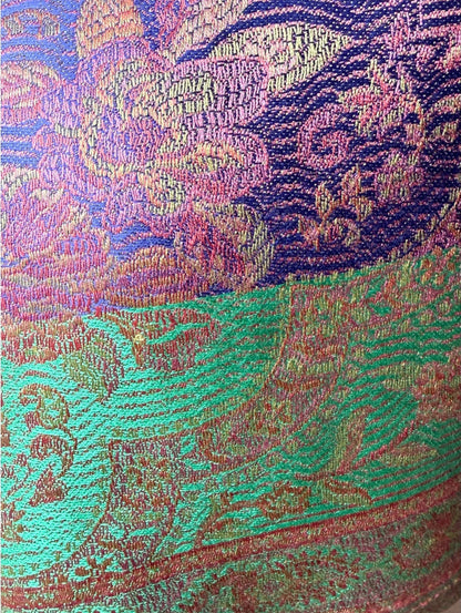 AISHITERU - Seralyne Silk Shawl - Iridescent Blossom - Radiant Color Play ✨🌈