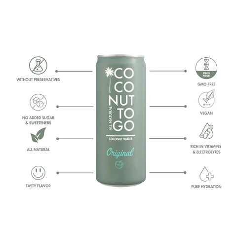 Cocco da portare via! - Acqua di cocco originale - Idratazione pura 🌴💧
