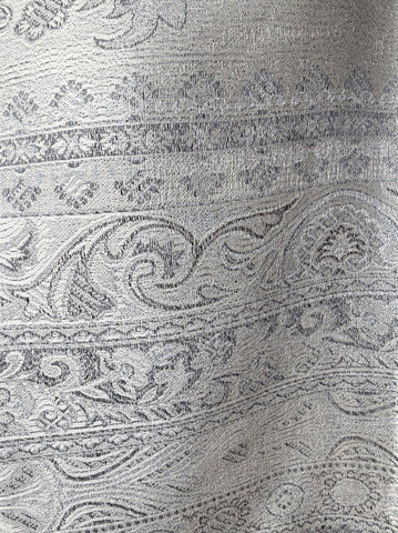 AISHITERU - Zafira Silk Shawl - Silver Whisper Elegance ✨💎