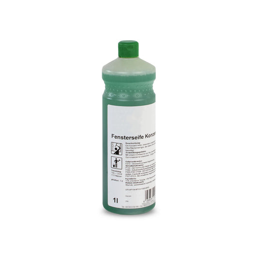 Fensterseife Konzentrat für streifenfreien Glanz, pH-Wert 9, 1 Liter