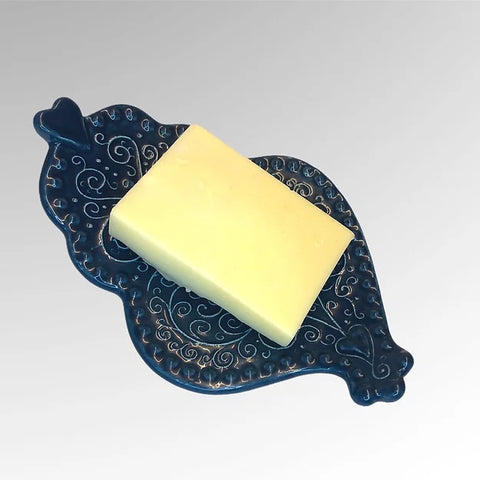 Ceramic Soap Dish "Coeur de Viana Bleu" – Exclusive & Vibrant 🌟