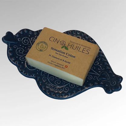 Ceramic Soap Dish "Coeur de Viana Bleu" – Exclusive & Vibrant 🌟