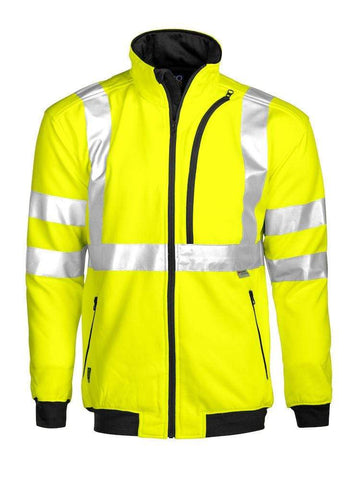 Projob Herren Arbeitsschutz Sweatjacke mit Reflektorstreifen und ISO 20471 KLASSE 3 Zertifizierung