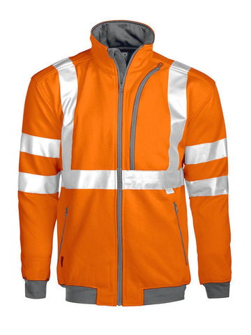 Projob Herren Arbeitsschutz Sweatjacke mit Reflektorstreifen und ISO 20471 KLASSE 3 Zertifizierung
