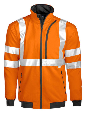 Projob Herren Arbeitsschutz Sweatjacke mit Reflektorstreifen und ISO 20471 KLASSE 3 Zertifizierung