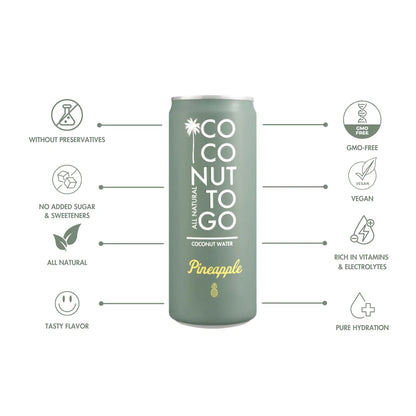 Cocco da Portare! - Acqua di Cocco all'Ananas - Pura Rinfrescante Tropicale 🍍🥥