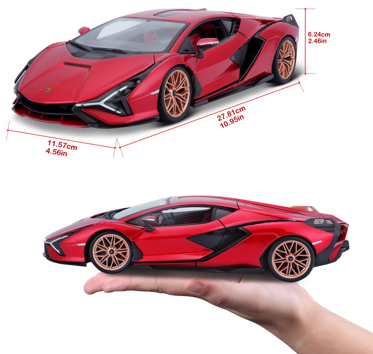 Lamborghini Sian FKP 37 1/18 rot