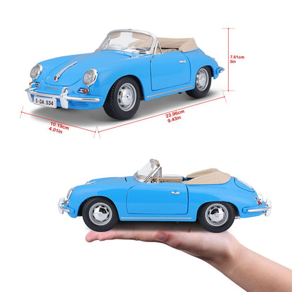 Porsche 356B Cabriolet 1961 1/18 blau