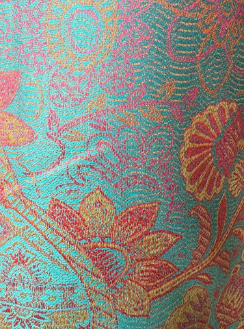 AISHITERU - Zephira Modal Shawl Blossom Tide - Silky Floral Wrap for Spring ✨💙