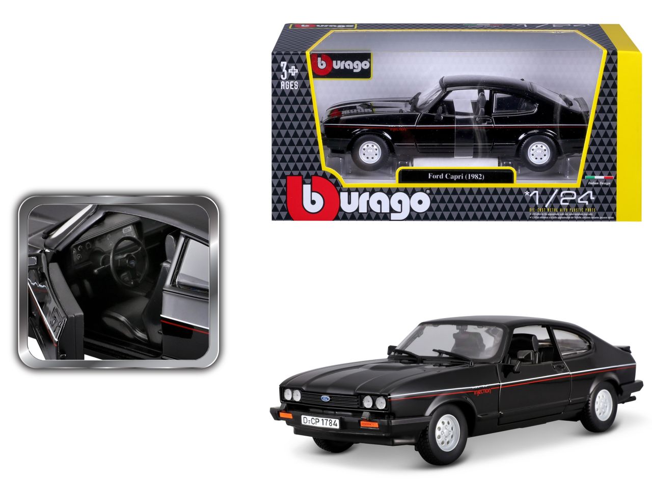 Ford Capri 1600 GT 1/24 schwarz