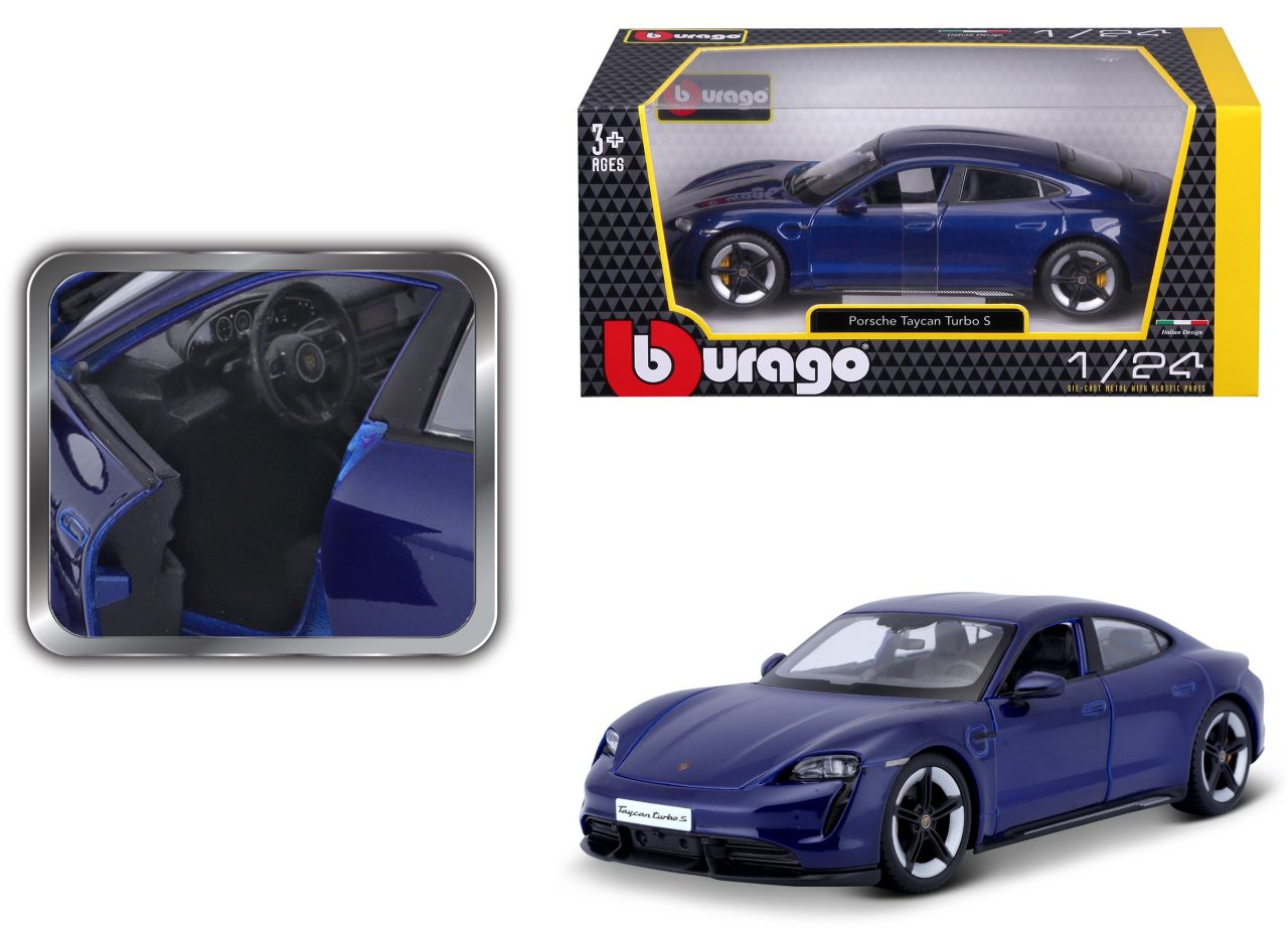 Porsche Taycan Turbo S 1/24 blau