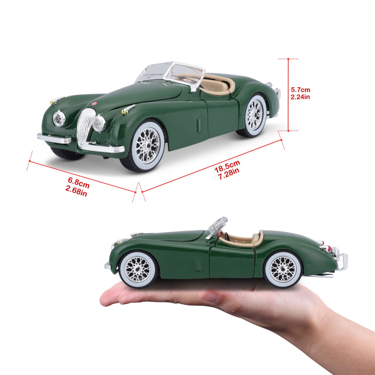 Jaguar XK 120 Roadster 1951 grün 1/24