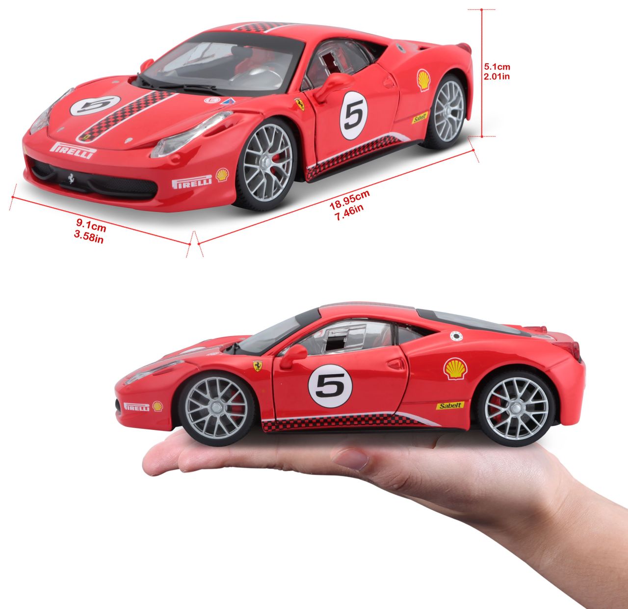 Ferrari Racing 458 Challenge 1/24 rot