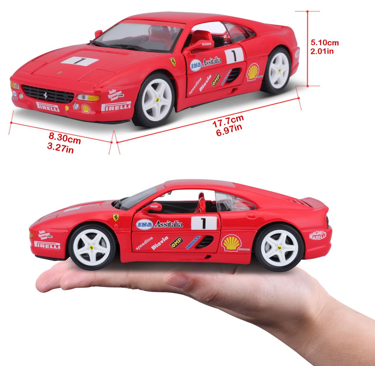 Ferrari Racing F355 Challenge 1/24 rot