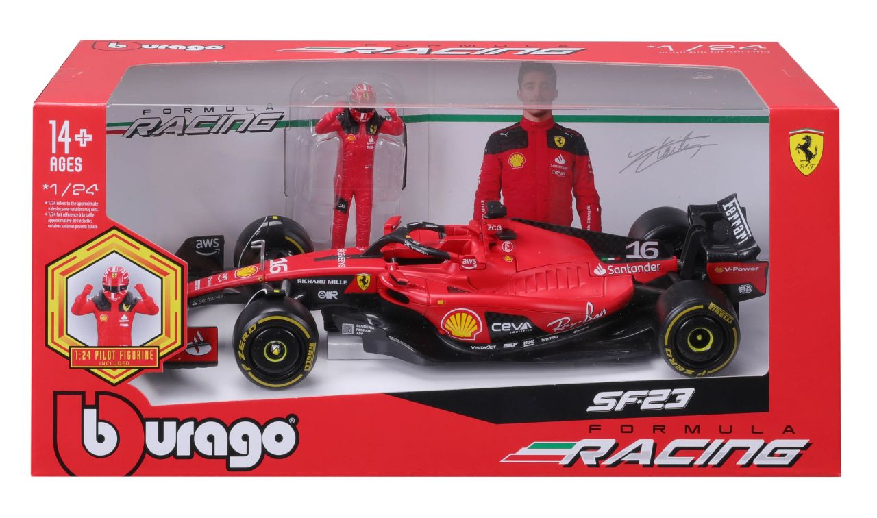 Ferrari F1 SF-23 mit Figur 1/24