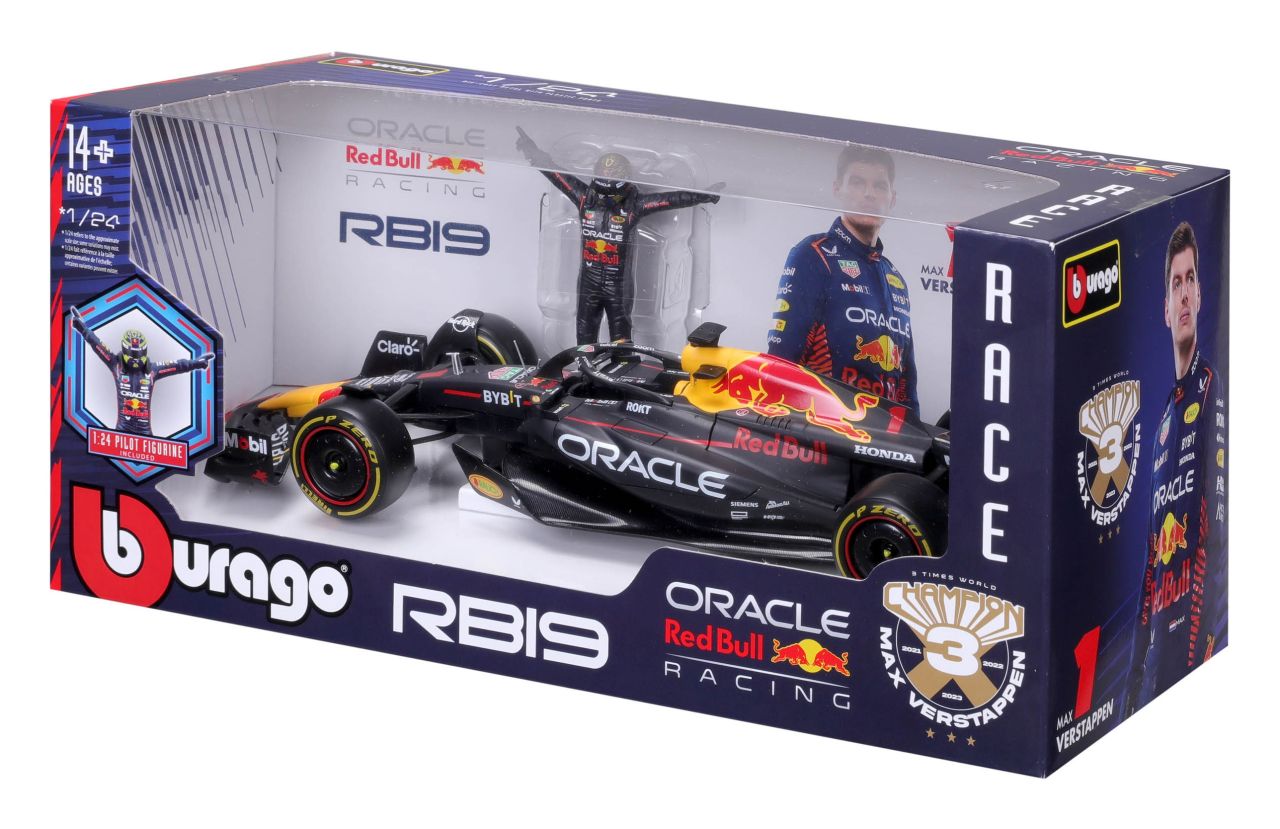 Red Bull F1 RB19 mit Figur 1/24