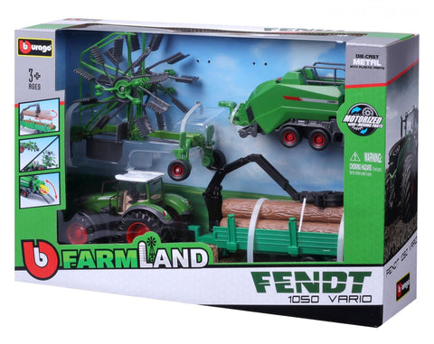 Traktor-Set mit 3 Anhängern Fendt