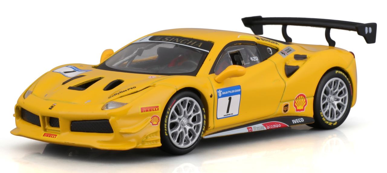 Ferrari Racing 488 Challenge 1/43 gelb