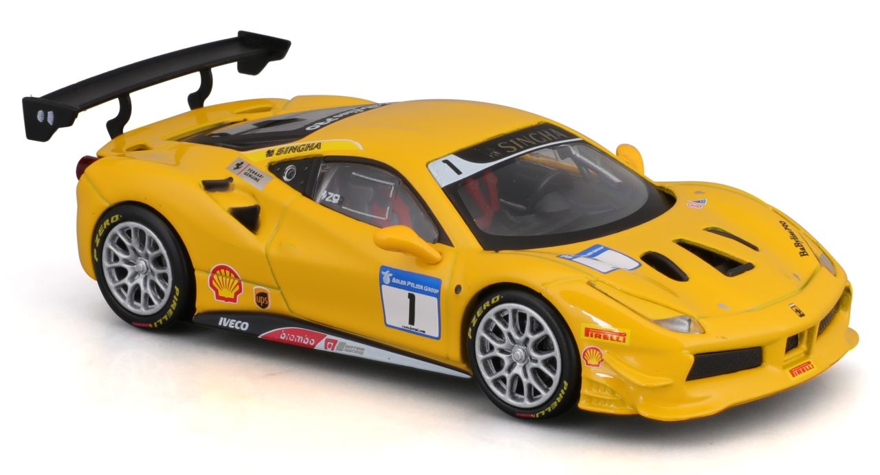 Ferrari Racing 488 Challenge 1/43 gelb