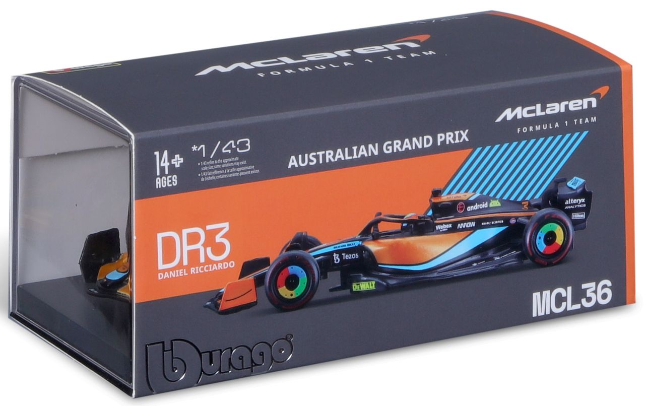 McLaren Mercedes F1 MCL36 1/43 Ricciardo 2022