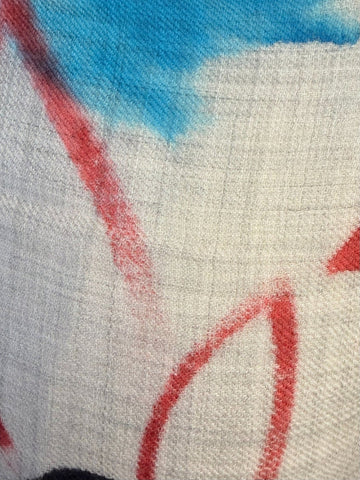 AISHITERU - Liraya Cashmere Shawl - Hand-Painted Bloom – Wearable Art 🎨✨