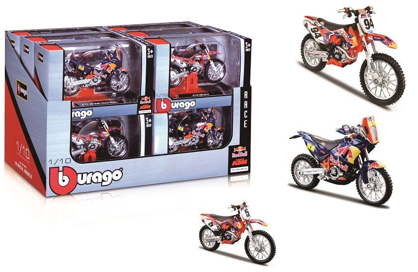 KTM Red Bull Motorräder 1/18 assortiert