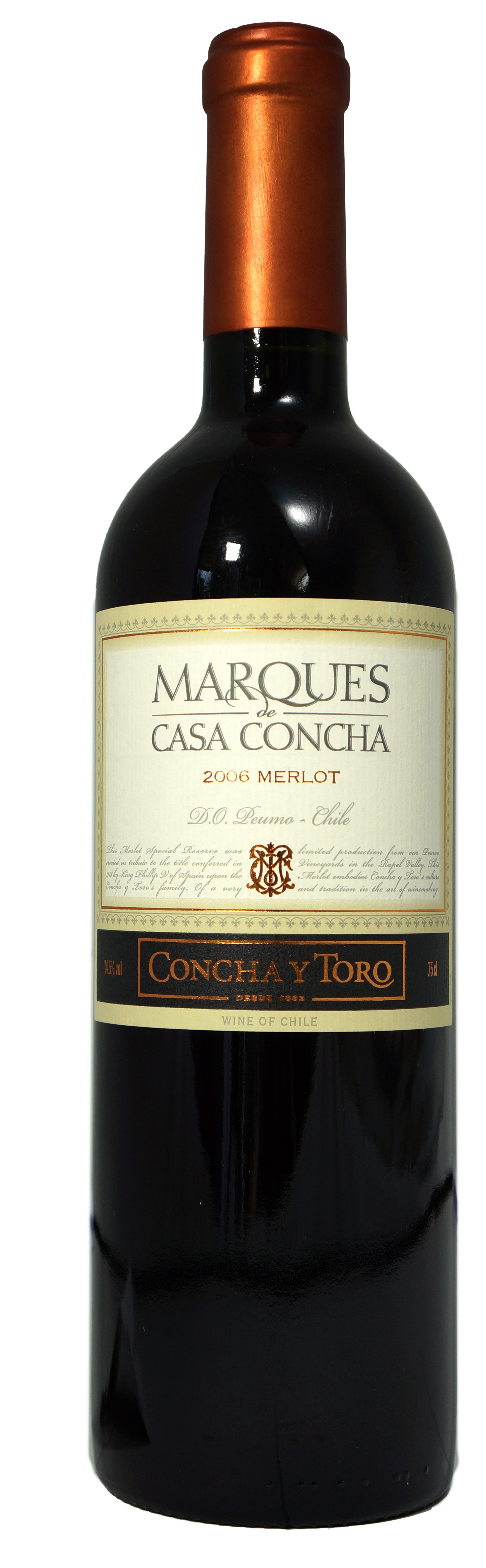 Casa Concha y Toro Merlot Marqués Rapel Valley 2011