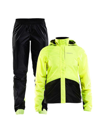 Regenkombi für Damen in Signalfarben - Craft Transit Rain Set
