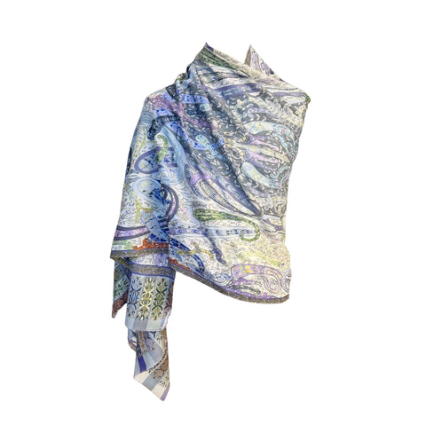 AISHITERU - Ilyen Embroidered Cashmere Shawl - Timeless Luxury & Soft Warmth ✨🧣