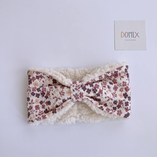 Handmade Baby Headband – Floral Fleece Ear Warmer