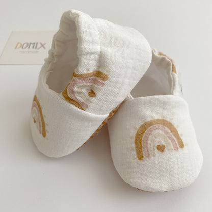 Rainbow Muslin Slippers
