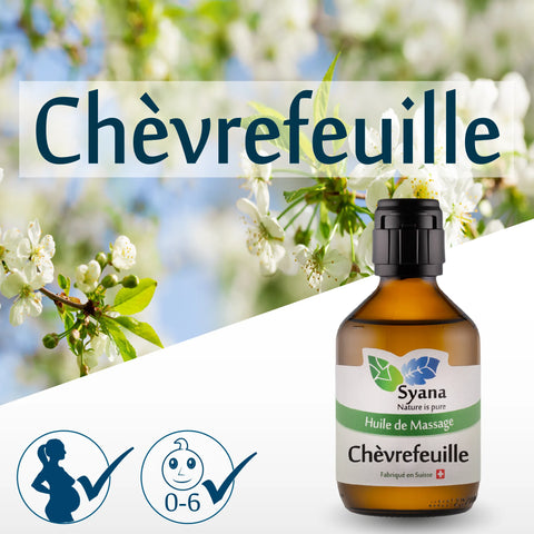 Syana Huile de Massage Chèvrefeuille – Hypoallergenic Floral Bliss 🌸