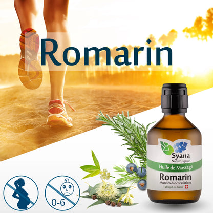 Syana Huile de Massage Romarin – Comfort and Relaxation for Muscles & Joints 🌿