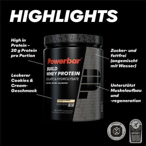 Powerbar - Build Whey Protein Isolat & Hydrolysat Pulver - 💪 Treibe Deine Fitnessziele voran!