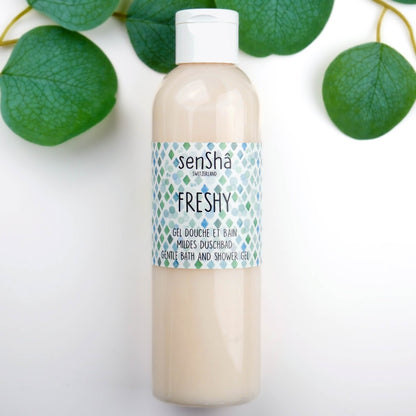 🌸 SenSha-Cosmetics : Adoptez des soins doux avec Freshy Gel Douche et Bain Liquide ! 🌿