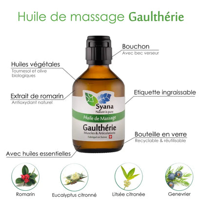 Syana Huile de Massage Gaulthérie – The Ultimate Sports Massage Oil 🌿